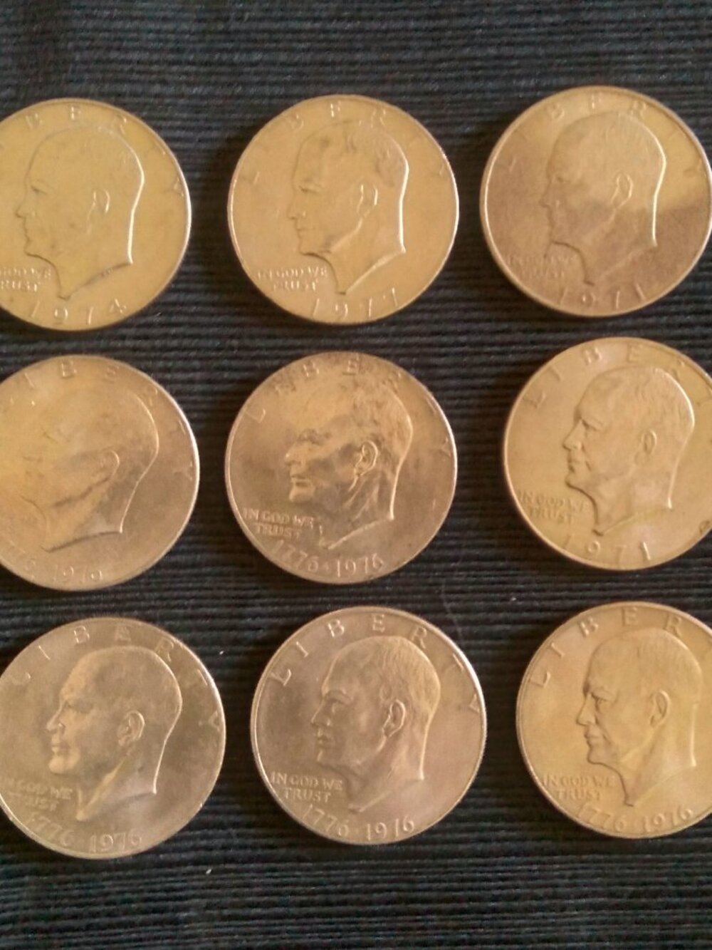 9 Vintage Standard Circulated Dollar Coins